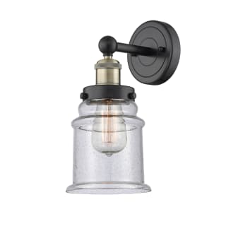 A thumbnail of the Innovations Lighting 616-1W-13-6 Canton Sconce Black Antique Brass / Seedy