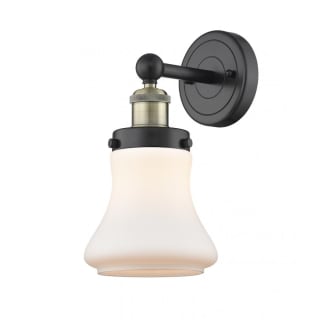 A thumbnail of the Innovations Lighting 616-1W-10-7 Bellmont Sconce Black Antique Brass / Matte White