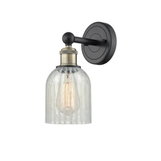 A thumbnail of the Innovations Lighting 616-1W-12-5 Caledonia Sconce Black Antique Brass / Mouchette