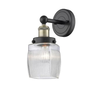 A thumbnail of the Innovations Lighting 616-1W-12-6 Colton Sconce Black Antique Brass / Clear Halophane