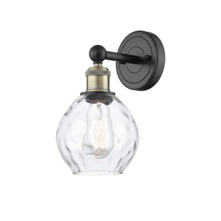 A thumbnail of the Innovations Lighting 616-1W-11-6 Waverly Sconce Black Antique Brass / Clear