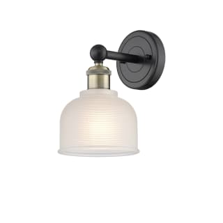 A thumbnail of the Innovations Lighting 616-1W-11-6 Dayton Sconce Black Antique Brass / White