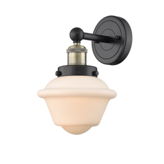 A thumbnail of the Innovations Lighting 616-1W-10-7 Oxford Sconce Black Antique Brass / Matte White