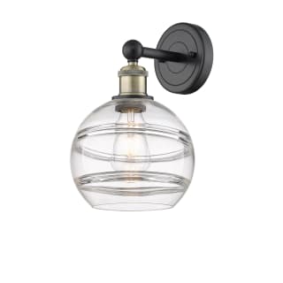 A thumbnail of the Innovations Lighting 616-1W 12 8 Rochester Sconce Black Antique Brass / Clear