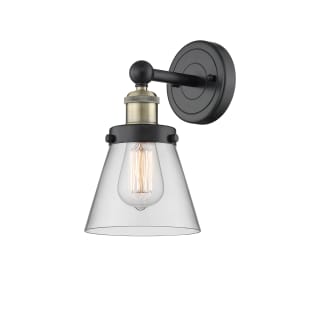 A thumbnail of the Innovations Lighting 616-1W-10-7 Cone Sconce Black Antique Brass / Clear