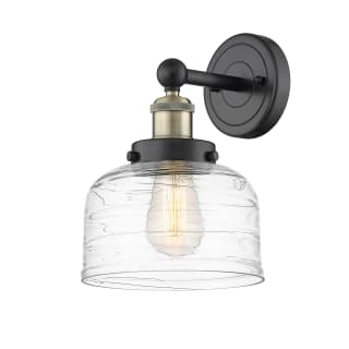 A thumbnail of the Innovations Lighting 616-1W-10-7-L Bell Sconce Black Antique Brass / Clear Deco Swirl