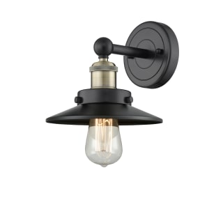 A thumbnail of the Innovations Lighting 616-1W-8-8 Railroad Sconce Black Antique Brass / Matte Black