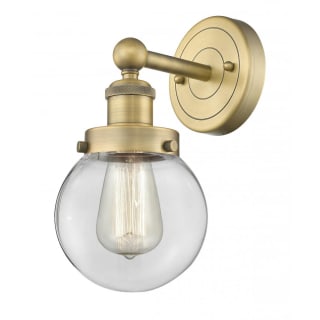 A thumbnail of the Innovations Lighting 616-1W-10-7 Beacon Sconce Brushed Brass / Clear