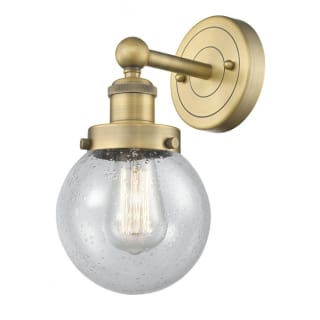 A thumbnail of the Innovations Lighting 616-1W-10-7 Beacon Sconce Brushed Brass / Seedy