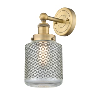 A thumbnail of the Innovations Lighting 616-1W-12-6 Stanton Sconce Brushed Brass / Clear Wire Mesh