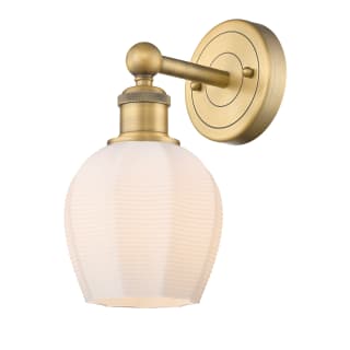A thumbnail of the Innovations Lighting 616-1W-11-6 Norfolk Sconce Brushed Brass / Matte White