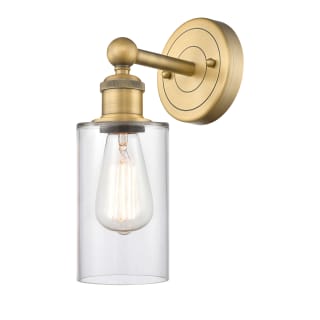 A thumbnail of the Innovations Lighting 616-1W-11-4 Clymer Sconce Brushed Brass / Clear