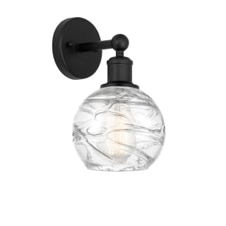 A thumbnail of the Innovations Lighting 616-1W-11-6 Athens Sconce Matte Black / Clear Deco Swirl