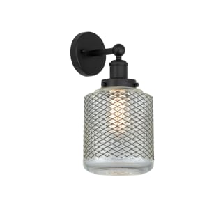 A thumbnail of the Innovations Lighting 616-1W-12-6 Stanton Sconce Matte Black / Clear Crackle
