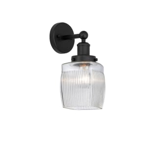 A thumbnail of the Innovations Lighting 616-1W-12-6 Colton Sconce Matte Black / Clear Crackle