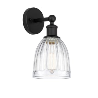 A thumbnail of the Innovations Lighting 616-1W-12-6 Brookfield Sconce Matte Black / Clear