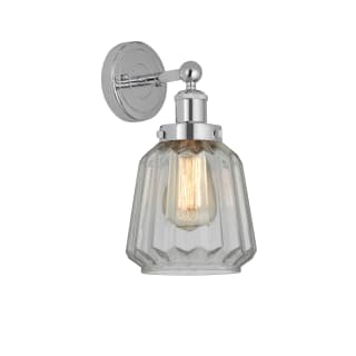 A thumbnail of the Innovations Lighting 616-1W-10-7 Chatham Sconce Polished Chrome / Matte White