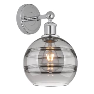 A thumbnail of the Innovations Lighting 616-1W 12 8 Rochester Sconce Polished Chrome / Light Smoke