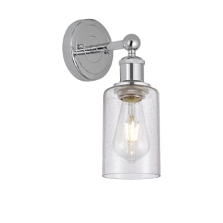 A thumbnail of the Innovations Lighting 616-1W-11-4 Clymer Sconce Polished Chrome / Seedy