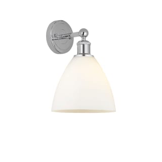 A thumbnail of the Innovations Lighting 616-1W-12-8 Bristol Sconce Polished Chrome / Matte White