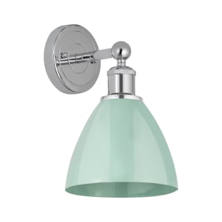 A thumbnail of the Innovations Lighting 616-1W-12-8 Plymouth Dome Sconce Polished Chrome / Seafoam