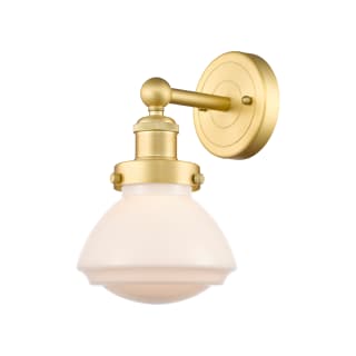 A thumbnail of the Innovations Lighting 616-1W-10-7 Olean Sconce Satin Gold / Matte White