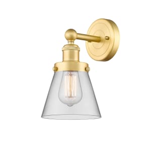 A thumbnail of the Innovations Lighting 616-1W-10-7 Cone Sconce Satin Gold / Clear