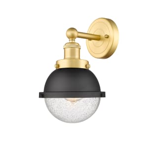 A thumbnail of the Innovations Lighting 616-1W-12-7 Hampden Sconce Satin Gold / Matte Black / Seedy