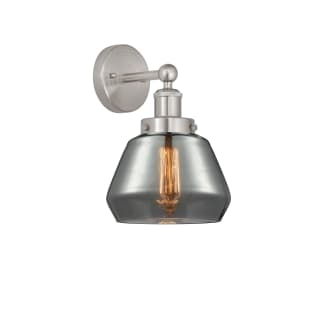 A thumbnail of the Innovations Lighting 616-1W-10-7 Fulton Sconce Brushed Satin Nickel / Plated Smoke