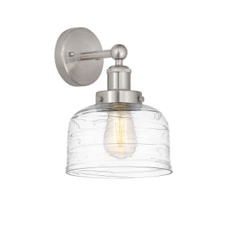 A thumbnail of the Innovations Lighting 616-1W-10-7-L Bell Sconce Brushed Satin Nickel / Clear Deco Swirl
