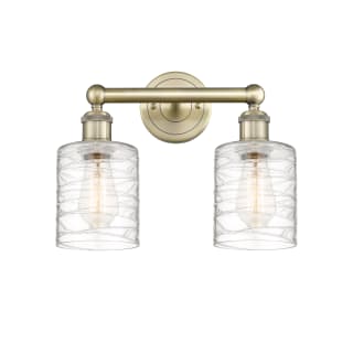 A thumbnail of the Innovations Lighting 616-2W-12-14 Cobbleskill Vanity Antique Brass / Deco Swirl