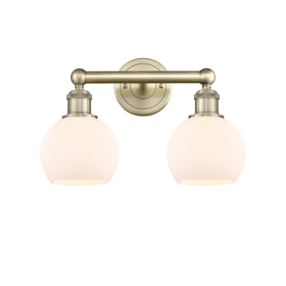 A thumbnail of the Innovations Lighting 616-2W-11-15 Athens Vanity Antique Brass / Matte White