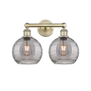 A thumbnail of the Innovations Lighting 616-2W 12 17 Athens Deco Swirl Vanity Antique Brass / Light Smoke Deco Swirl