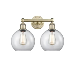 A thumbnail of the Innovations Lighting 616-2W-13-17 Athens Vanity Antique Brass / Clear