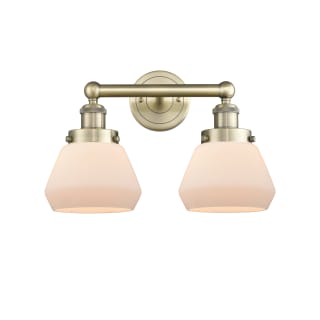 A thumbnail of the Innovations Lighting 616-2W-10-16 Fulton Vanity Antique Brass / Matte White