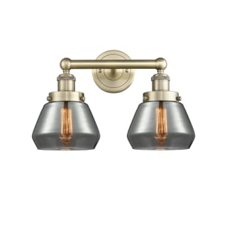 A thumbnail of the Innovations Lighting 616-2W-10-16 Fulton Vanity Antique Brass / Plated Smoke