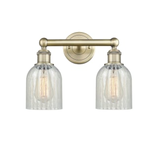 A thumbnail of the Innovations Lighting 616-2W-12-14 Caledonia Vanity Antique Brass / Mouchette