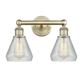 A thumbnail of the Innovations Lighting 616-2W-13-15 Conesus Vanity Antique Brass / Clear Crackle