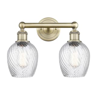 A thumbnail of the Innovations Lighting 616-2W-12-14 Salina Vanity Antique Brass / Clear Spiral Fluted