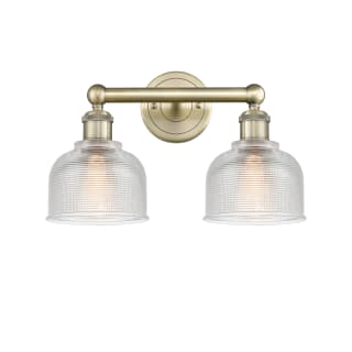 A thumbnail of the Innovations Lighting 616-2W-11-15 Dayton Vanity Antique Brass / Clear