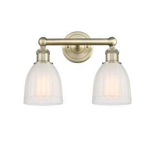 A thumbnail of the Innovations Lighting 616-2W-12-15 Brookfield Vanity Antique Brass / White