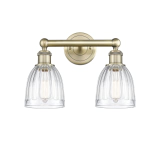 A thumbnail of the Innovations Lighting 616-2W-12-15 Brookfield Vanity Antique Brass / Clear