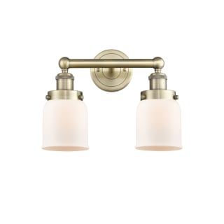 A thumbnail of the Innovations Lighting 616-2W-10-16 Bell Vanity Antique Brass / Matte White