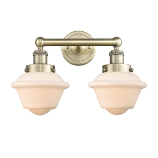 A thumbnail of the Innovations Lighting 616-2W-10-16 Oxford Vanity Antique Brass / Matte White