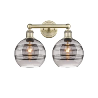 A thumbnail of the Innovations Lighting 616-2W 12 17 Rochester Vanity Antique Brass / Light Smoke