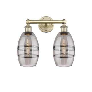 A thumbnail of the Innovations Lighting 616-2W 10 15 Vaz Vanity Antique Brass / Light Smoke