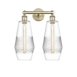 A thumbnail of the Innovations Lighting 616-2W-19-16 Windham Vanity Antique Brass / Clear