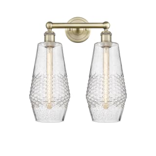 A thumbnail of the Innovations Lighting 616-2W-19-16 Windham Vanity Antique Brass / Seedy