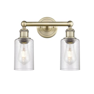 A thumbnail of the Innovations Lighting 616-2W-11-13 Clymer Vanity Antique Brass / Seedy