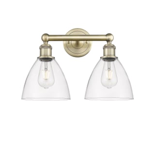 A thumbnail of the Innovations Lighting 616-2W-12-17 Bristol Vanity Antique Brass / Clear